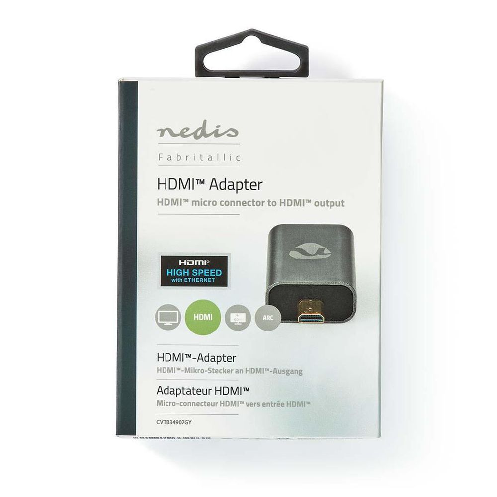 HDMI Adapter - HDMI mikrokontakt - HDMI Han - HDMI Hun - HDMI Output