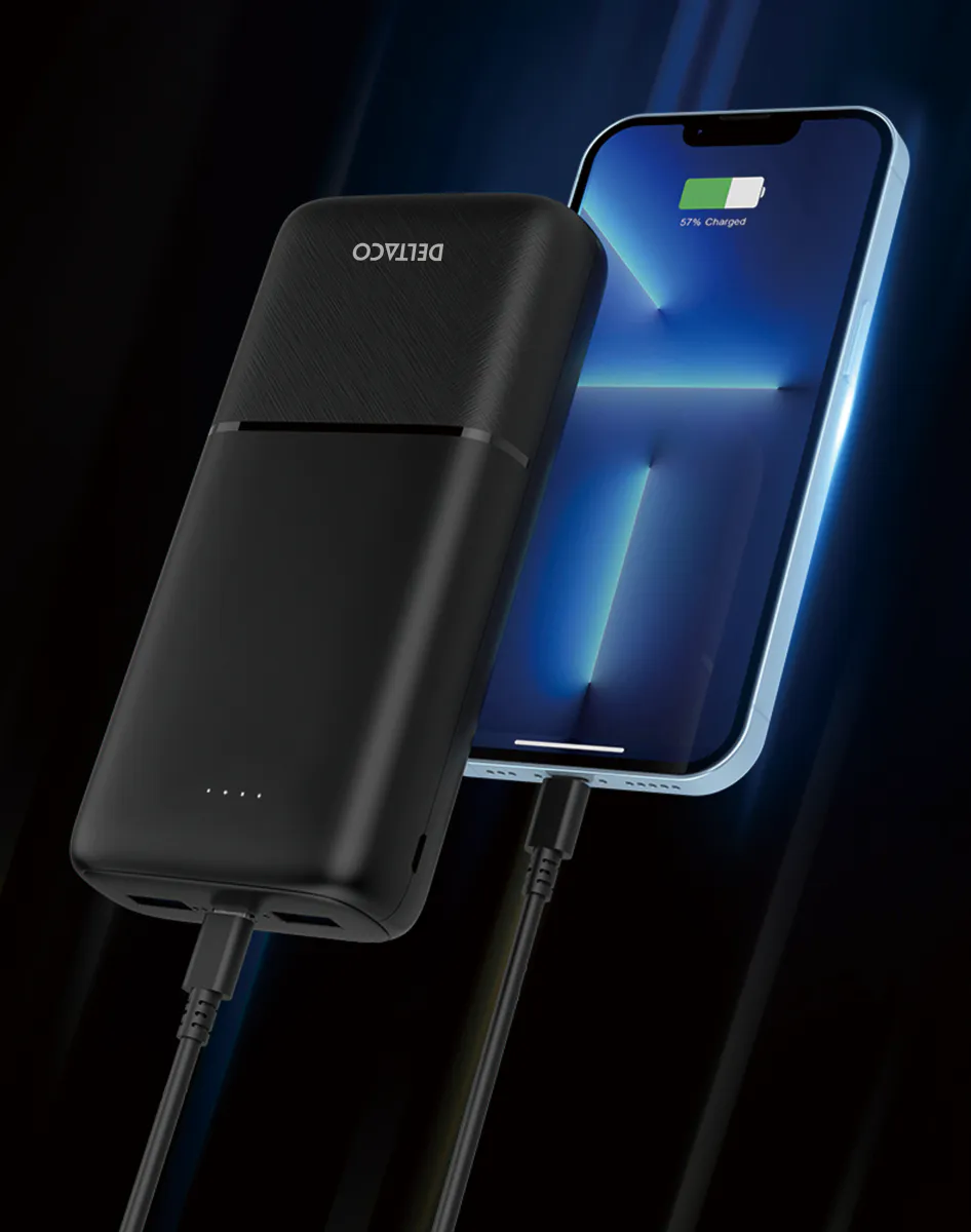 Powerbank Fast Charge and 3 ports, 2x USB-A 18W, 1x USB-C PD 20W, 10 000 mAh