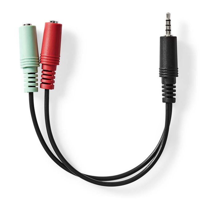 Hovedbilde Stereo Lydkabel 3,5mm Han til 2 x 3,5 mm hun - 0,2 m ...