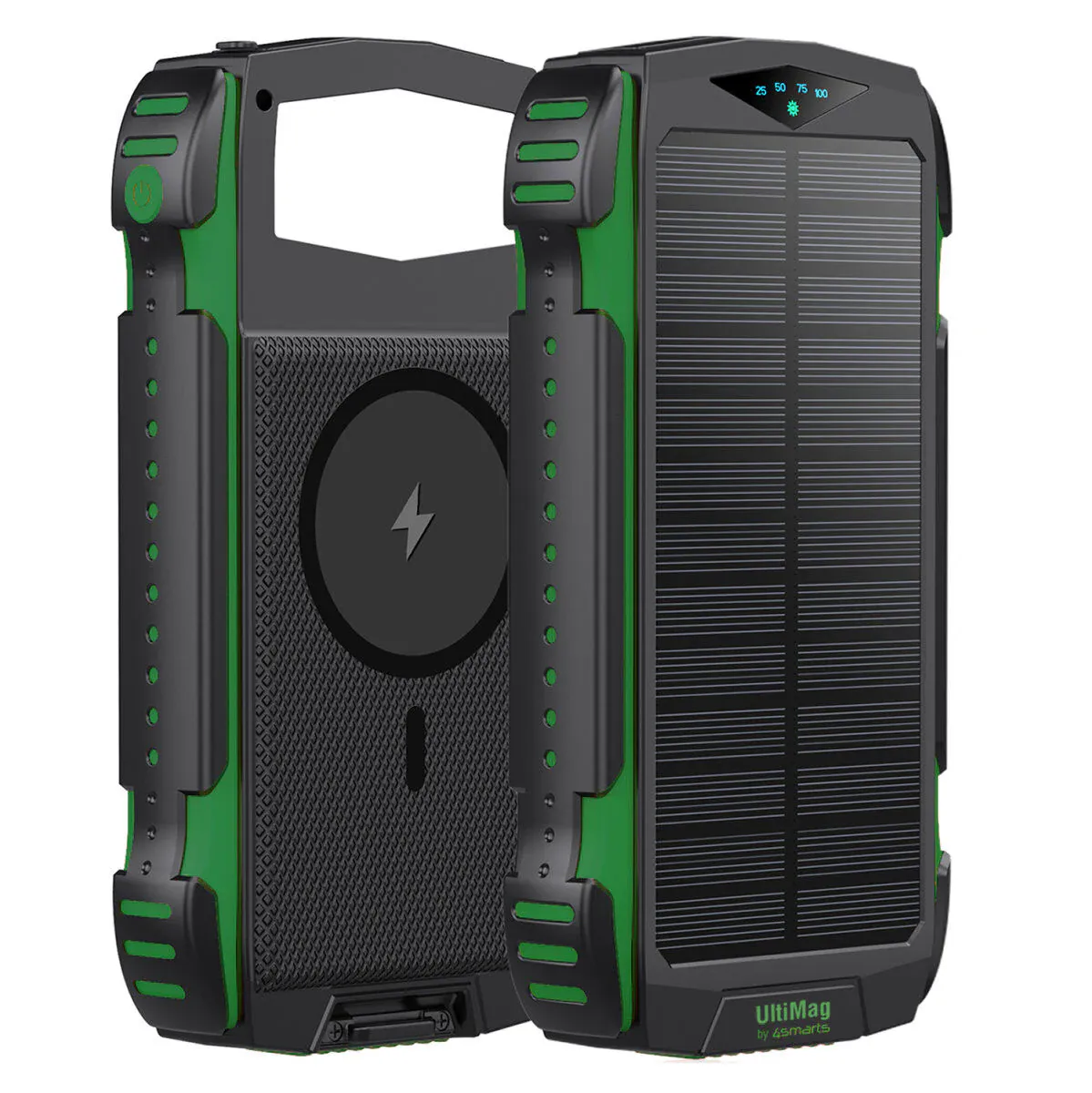 Powerbank Solcelle 20.000mAh, Vanntett, SOS