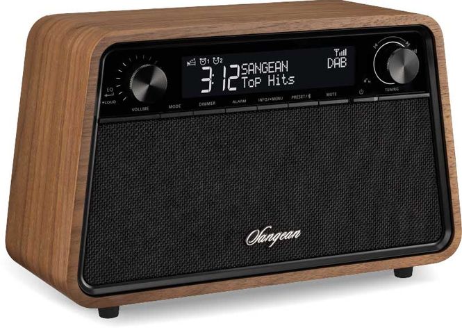 Hovedbilde DAB+ radio Sangean Retro WR201D Valnøtt - Bluetooth
