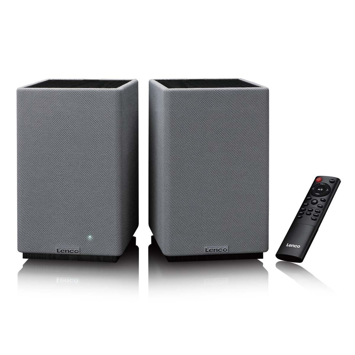 Stereo Bokhyllehøyttalere med Bluetooth 2x40w RMS med Fjernbetjening - Lenco