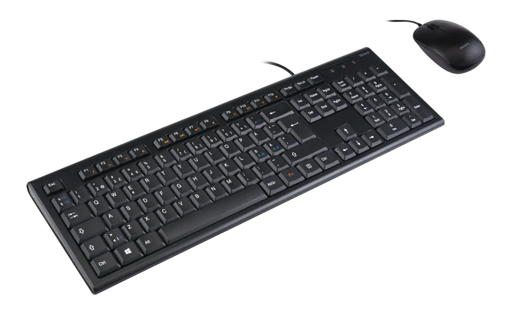 Tastatur og Mus Komplett Pakke - Deltaco (Nordisk)