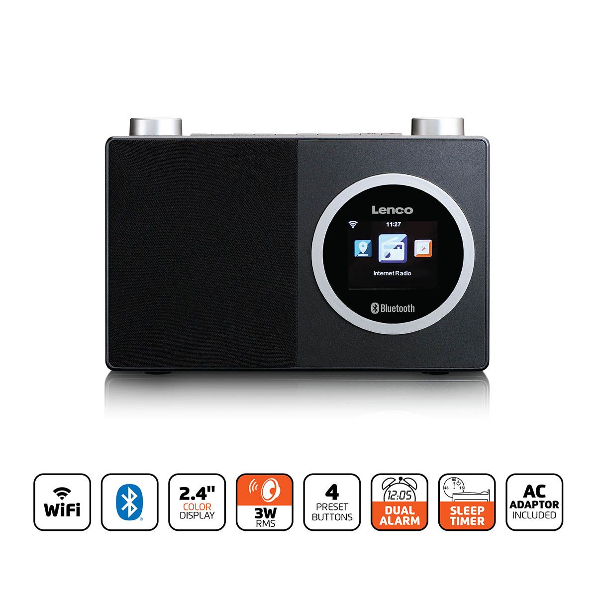 Internettradio med fargeskjerm og Bluetooth - Lenco