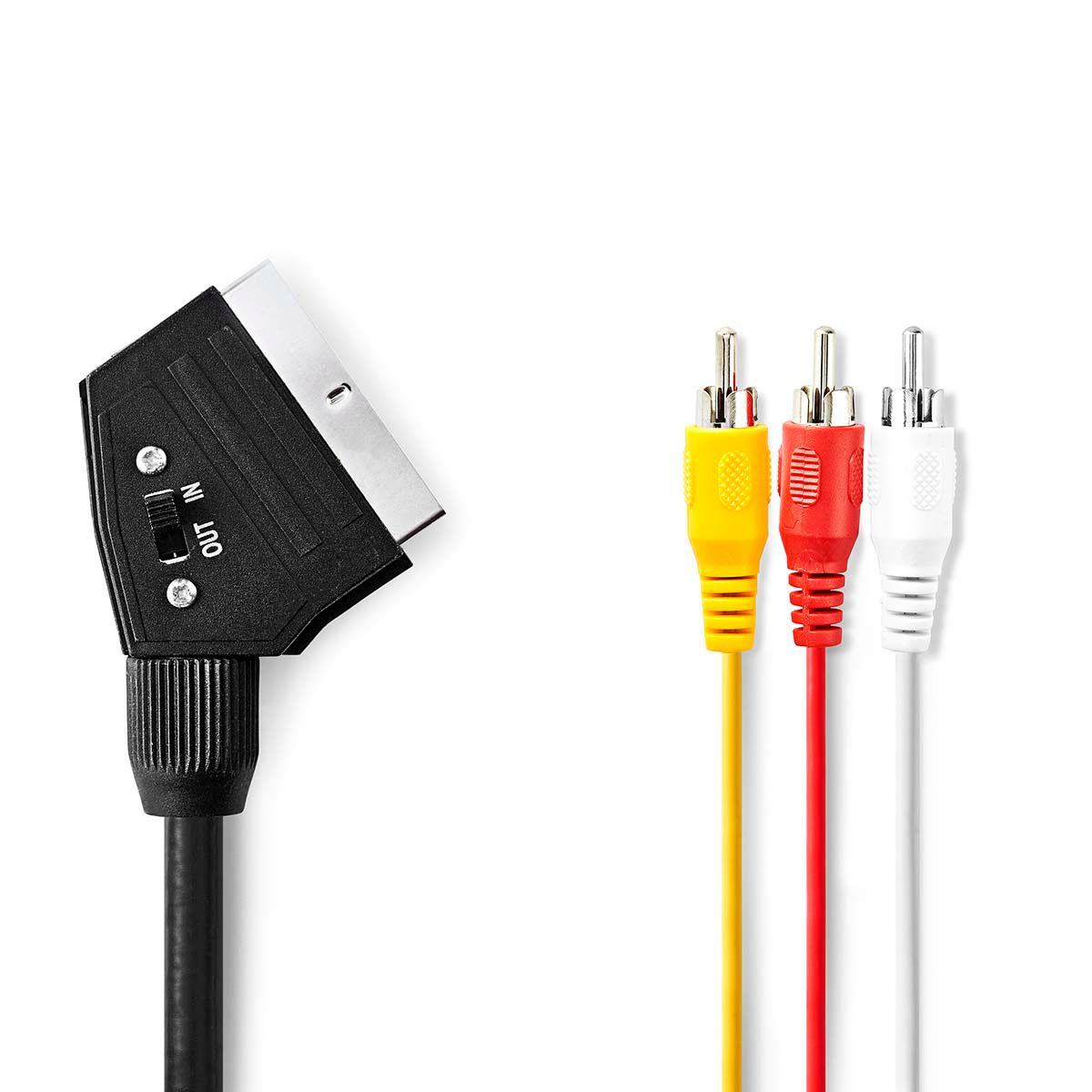 Scart til RCA kabel 2 meter