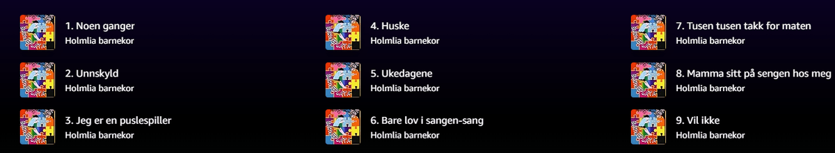 Barneplata - Barnas Egne Sanger (CD) med Holmlia Barnekor